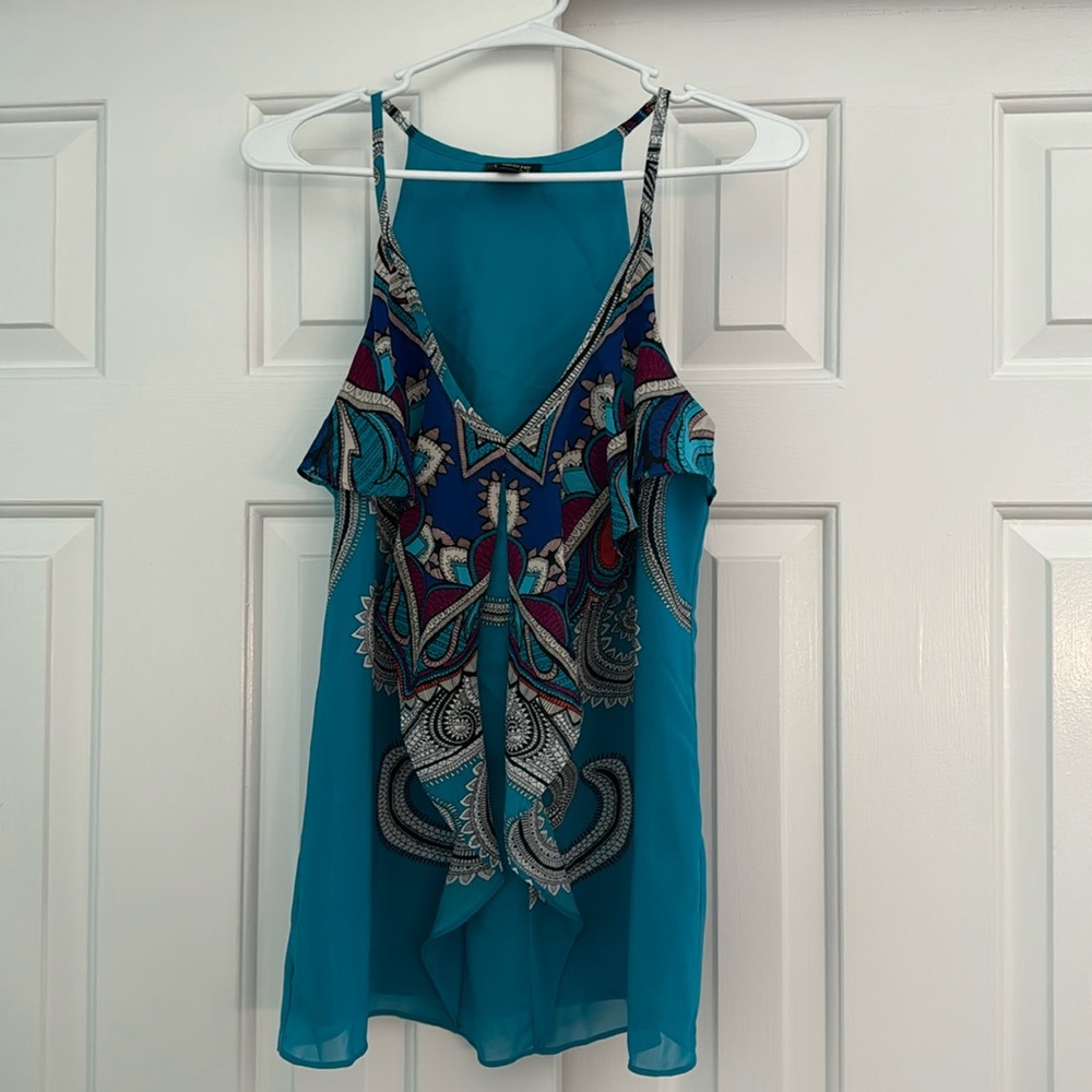 Nicole by nicole miller cute night out blue tank Medium